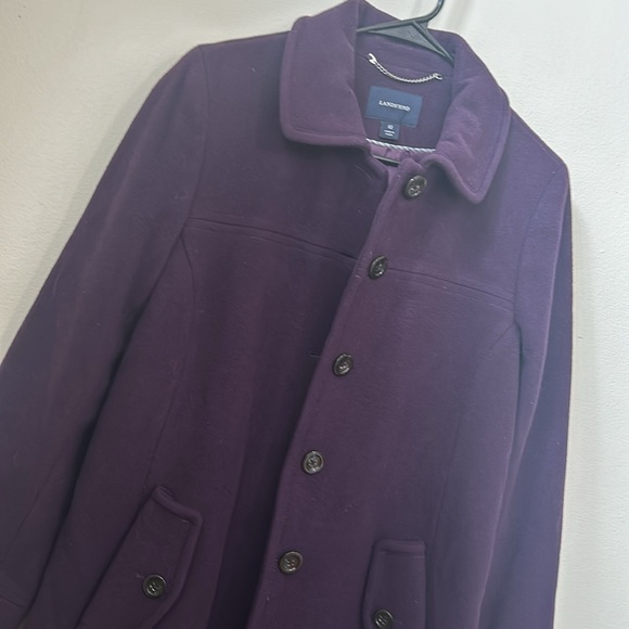 Lands’ End Cashmere & Wool Pea Coat - Picture 2 of 7